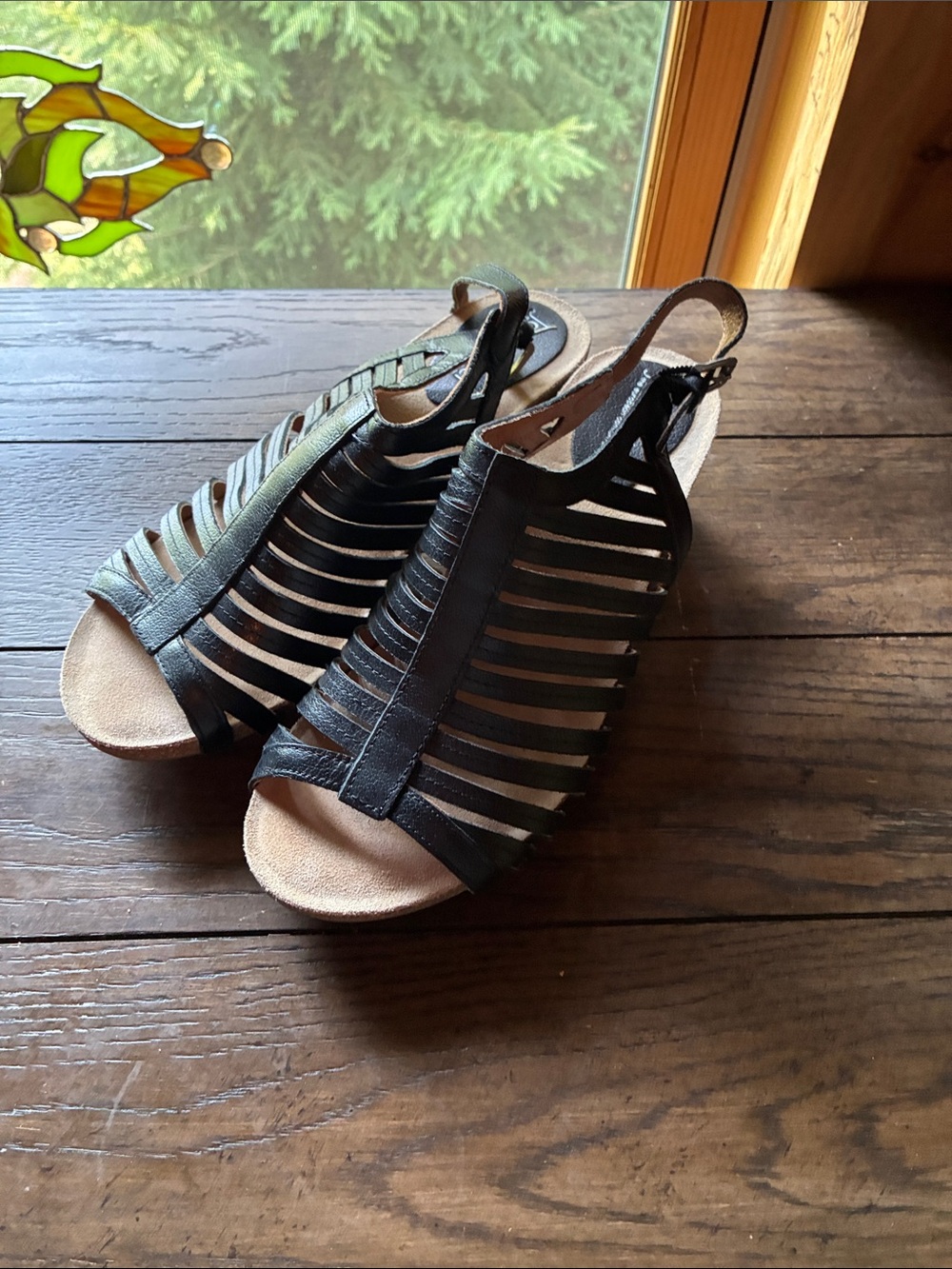 Josef Seibel Black Strappy Open-Toe Slingback Sandals